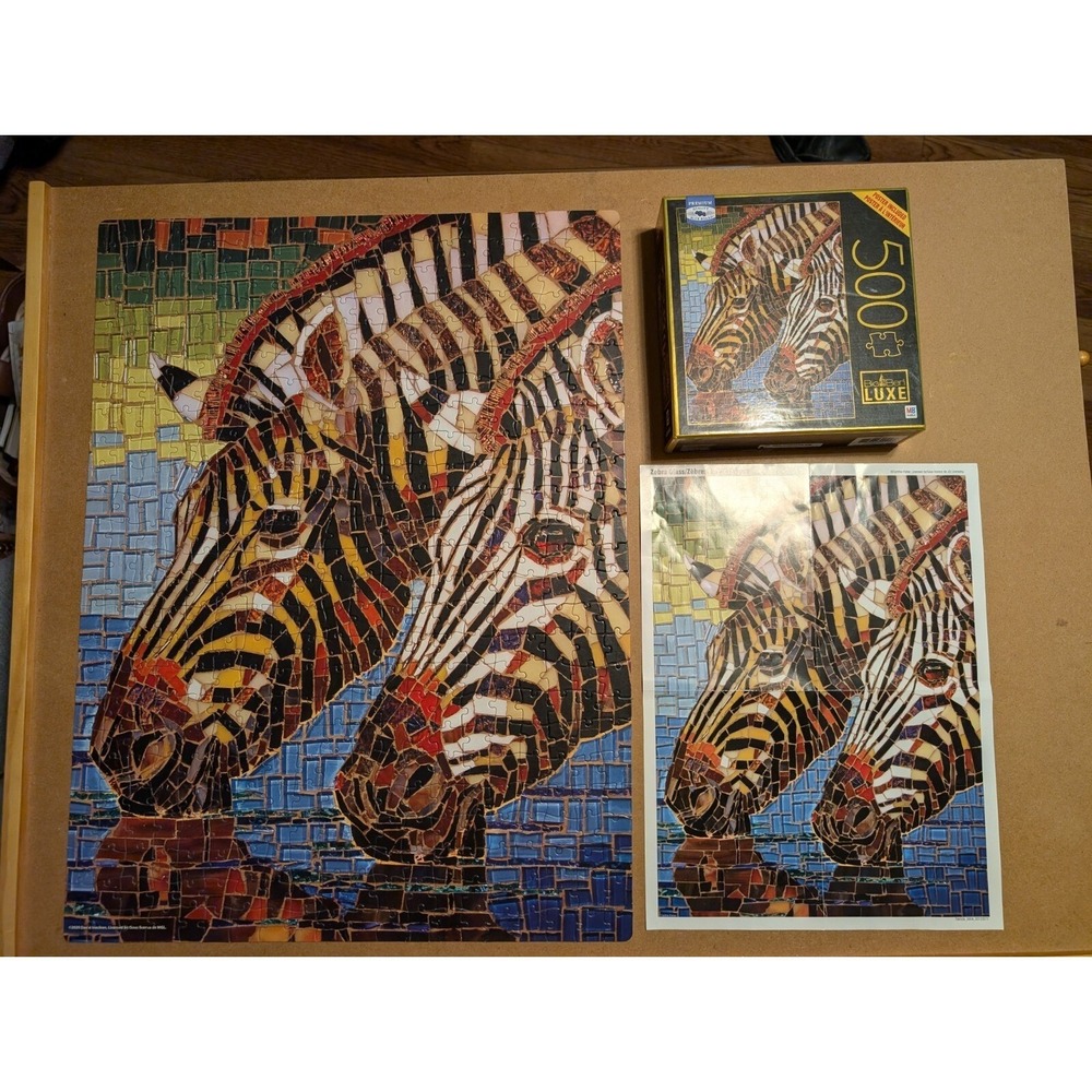 MB Big Ben Luxe Zebra Glass Jigsaw Puzzle 500 Pcs 2019